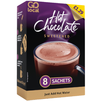 Go Local Hot Chocolate Sweetened Sachets 8pk PM £1.29 