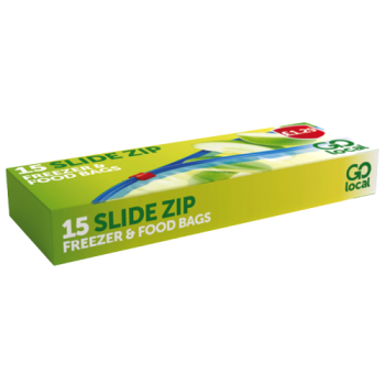 Go Local Slide Zip Freezer & Food Bags 15pk PM £1.29 