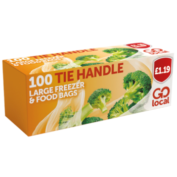 Go Local Tie Handle Freezer Bags 100pk PM £1.19 