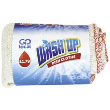 Go Local Wash Up Dish Cloths 4pk PM £1.79