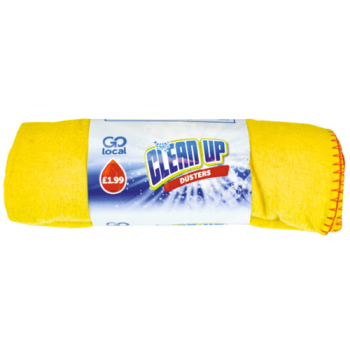 Go Local Clean Up Dusters 4pk PM £1.99 