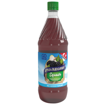 Go Local Apple & Blackcurrant Squash No Added Sugar 1L PM £1