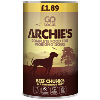 Go Local Archie's Complete Food for Working Dogs Beef Chunks in Jelly 1.2kg PM £1.89