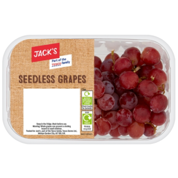 Jack's Seedless Red Grapes 500g