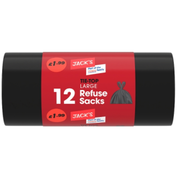 Jack's 12 Tie-Top Refuse Sacks Large