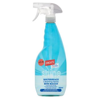 Jack's Shine Multisurface Cleaning Spray with Bleach 750ml