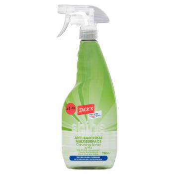 Jack's Shine Anti-Bacterial Multisurface Cleaning Spray Apple 750ml