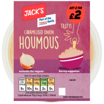 Jack's Caramelised Onion Houmous 160g