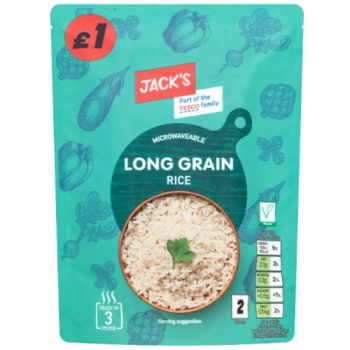 Jack's Microwaveable Long Grain Rice 250g
