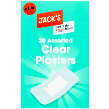 Jack's 20 Assorted Clear Plasters