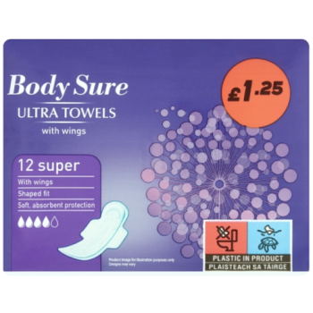 Body Sure 12 Super Ultra Towels with Wings
