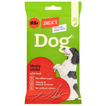 Jack's Dog Meaty Sticks with Beef 100g 