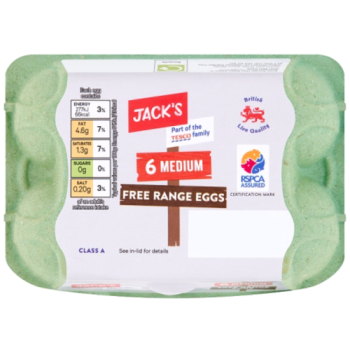 Jack's 6 Medium Free Range Eggs