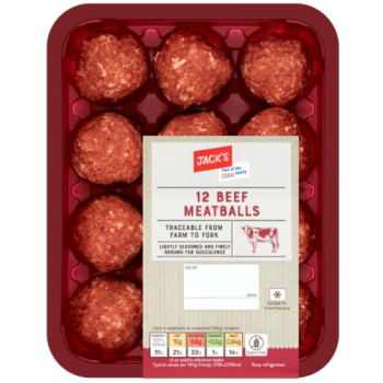 Jack's 12 Beef Meatballs 336g