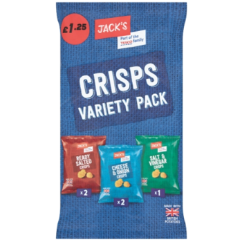 Jack's Crisps Variety Pack 5 x 20g