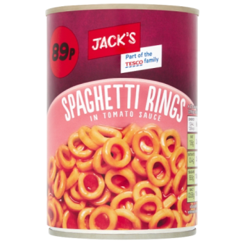 Jack's Spaghetti Rings in Tomato Sauce 410g