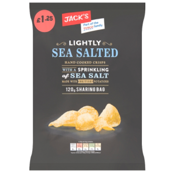 Jack's Lightly Sea Salted Hand Cooked Crisps 120g