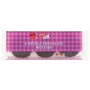 Jack's 3 Double Chocolate Muffins 275g