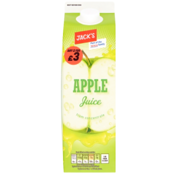 Jack's Apple Juice from Concentrate 1 Litre
