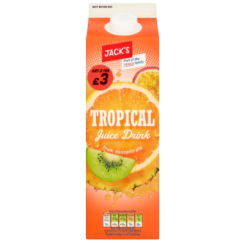 Jack's Tropical Juice Drink from Concentrate 1 Litre