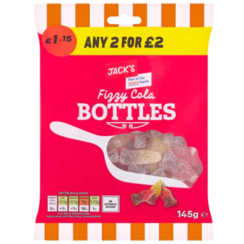 Jack's Fizzy Cola Bottles 145g