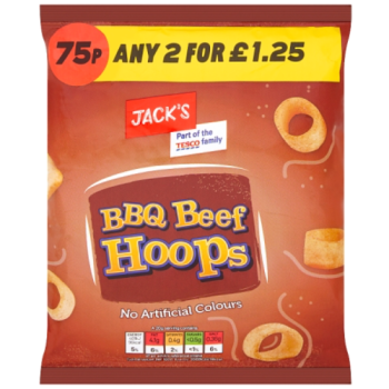 Jack's BBQ Beef Hoops 60g