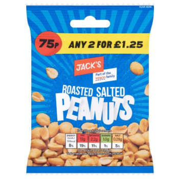 Jack's Roasted Salted Peanuts 75g