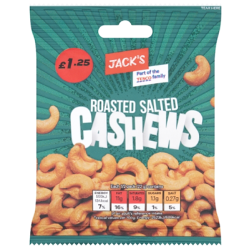 Jack's Roasted Salted Cashews 45g