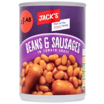 Jack's Beans & Sausages in Tomato Sauce 395g
