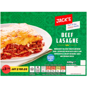 Jack's Beef Lasagne 400g
