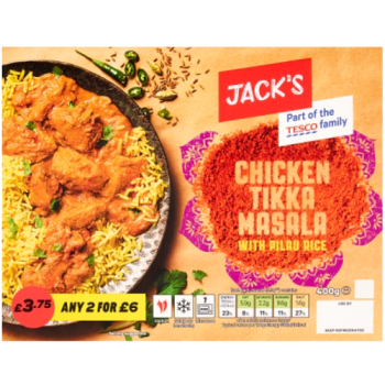Jack's Chicken Tikka Masala with Pilau Rice 400g