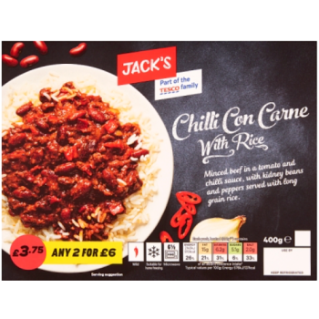 Jack's Chilli Con Carne with Rice 400g