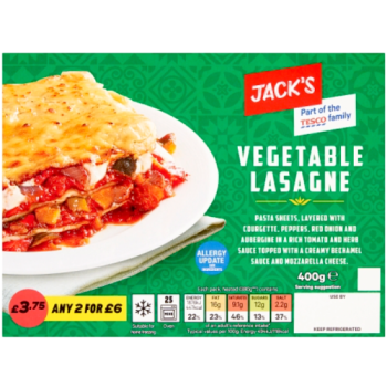 Jack's Vegetable Lasagne 400g