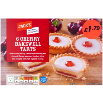 Jack's 6 Cherry Bakewell Tarts