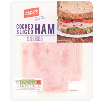 Jack's Cooked Sliced Ham 5 Slices 90g 