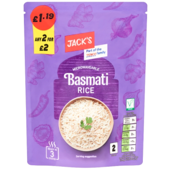 Jack's Microwaveable Basmati Rice 250g