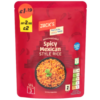 Jack's Microwaveable Spicy Mexican Style Rice 250g