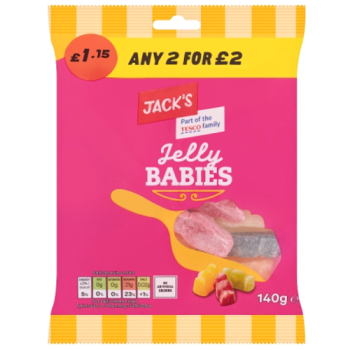 Jack's Jelly Babies 140g
