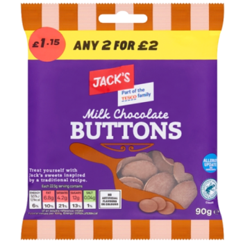 Jack's Milk Chocolate Buttons 90g