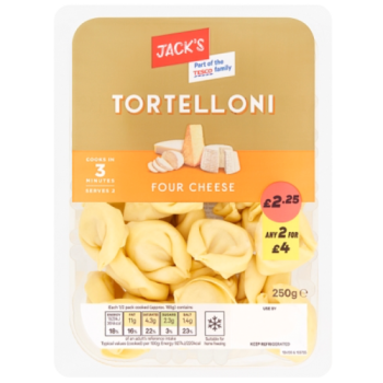 Jack's Tortelloni Four Cheese 250g