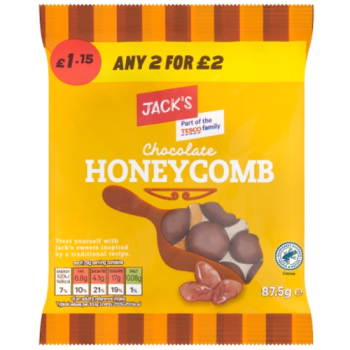 Jack's Chocolate Honeycomb 87.5g 
