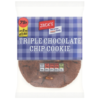Jack's Triple Chocolate Chip Cookie 55g