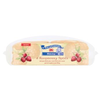 Tan y Castell Bakery 6 Raspberry Splits