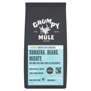 Grumpy Mule Cocoa & Dark Chocolate Whole Coffee Beans 227g