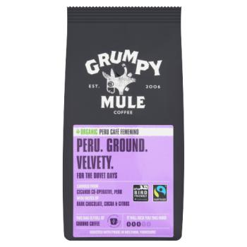 Grumpy Mule Dark Chocolate, Cocoa & Citrus Ground Coffee 227g