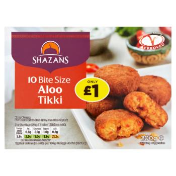 Shazans 10 Bite Size Aloo Tikki 200g