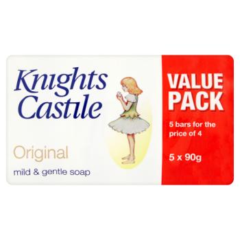 Knights Castile Original Mild & Gentle Soap 5 x 90g