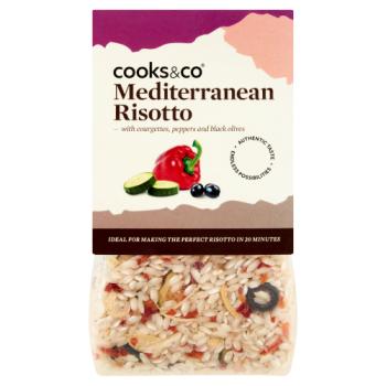 Cooks & Co Mediterranean Risotto with Courgettes, Peppers and Black Olives 190g