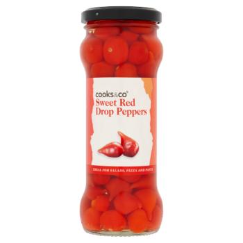 Cooks & Co Sweet Red Drop Peppers 235g