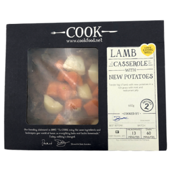 Cook Lamb Casserole with New Potatoes Serves 2 660g